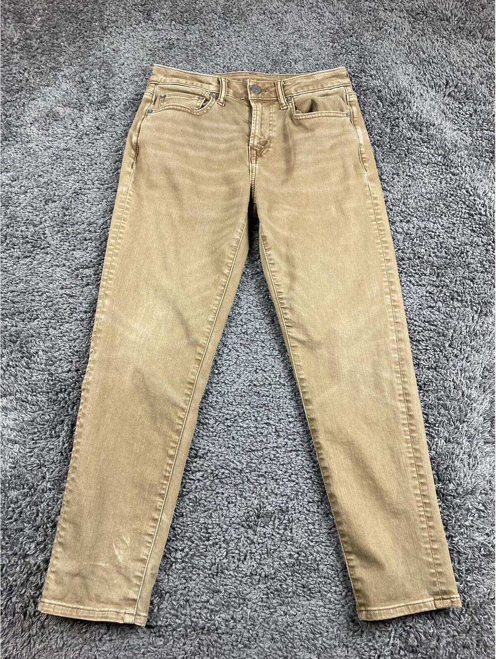 American Eagle AirFlex+ Jeans Men's Khaki Slim Straight Stretch Sz 28x30